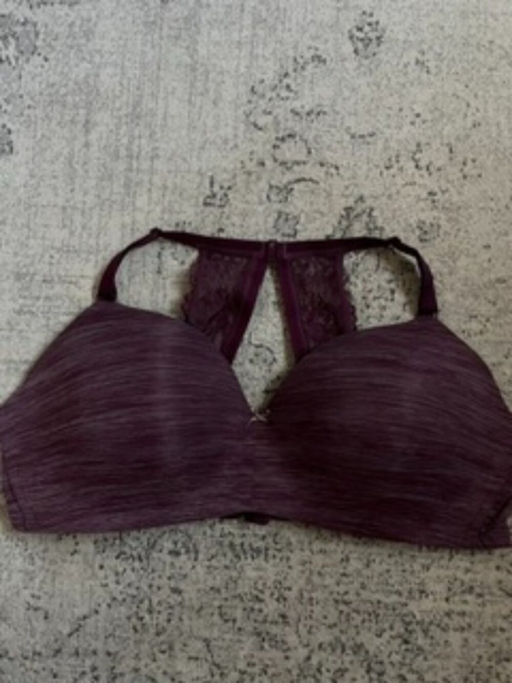 Cacique Lace Back Racerback T-Shirt Bras 46D